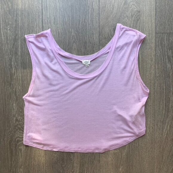 Aritzia Wilfred Muscle Tee T-shirt Cropped sleeveless lilac purple Size XS - Picture 3 of 14